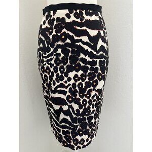 Ginger & Smart Womens Skirt Size 10 Pencil Multicolor Silk Animal Print New